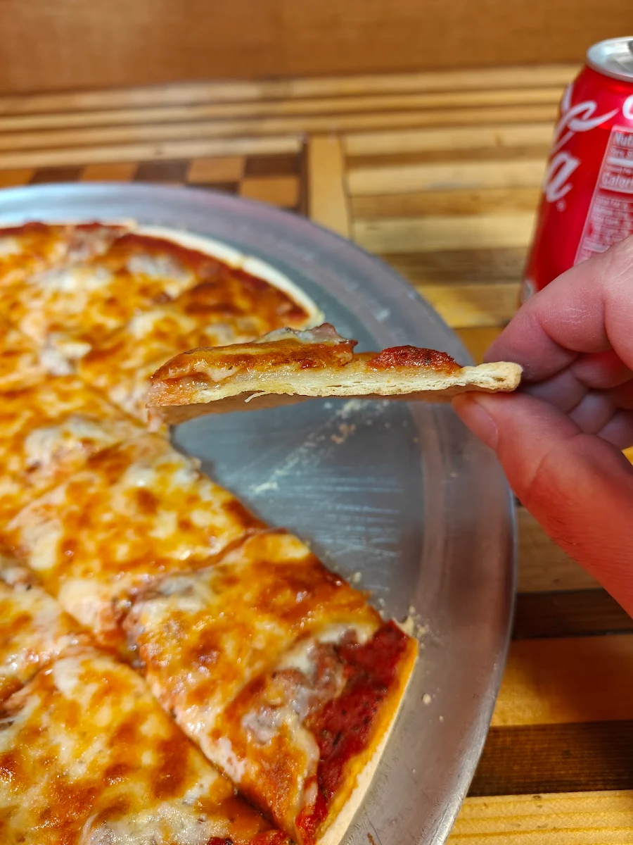 Thin Crust Sausage Pizza