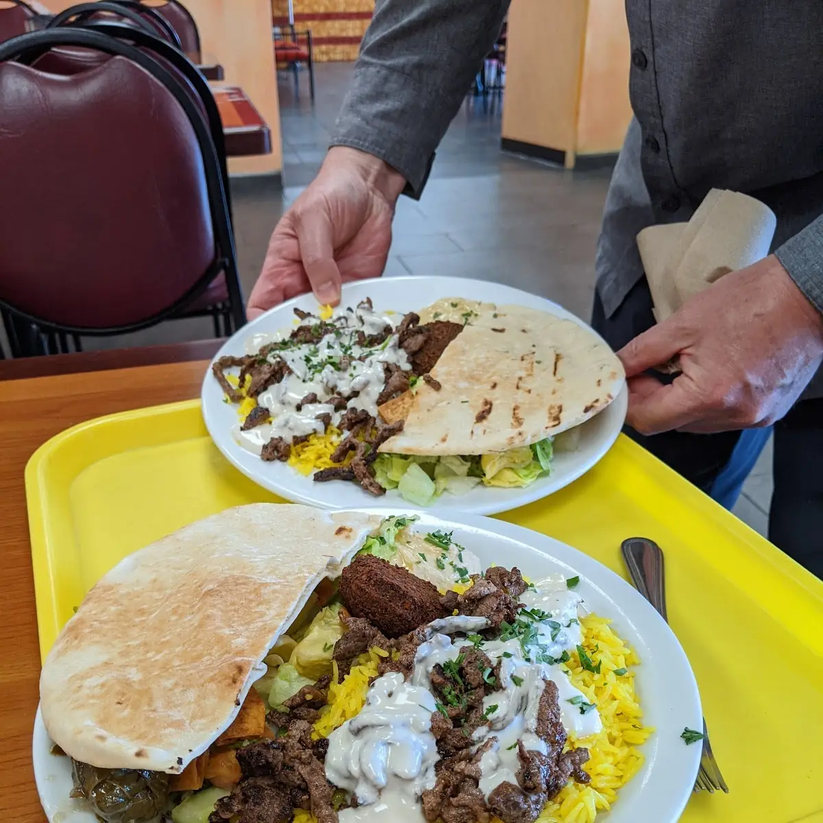 Entree Plate Beef and Lamb Shawarma