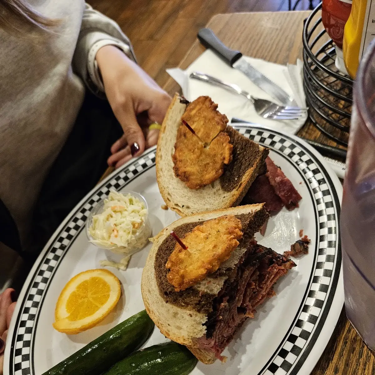 Hot Pastrami on Marble Rye