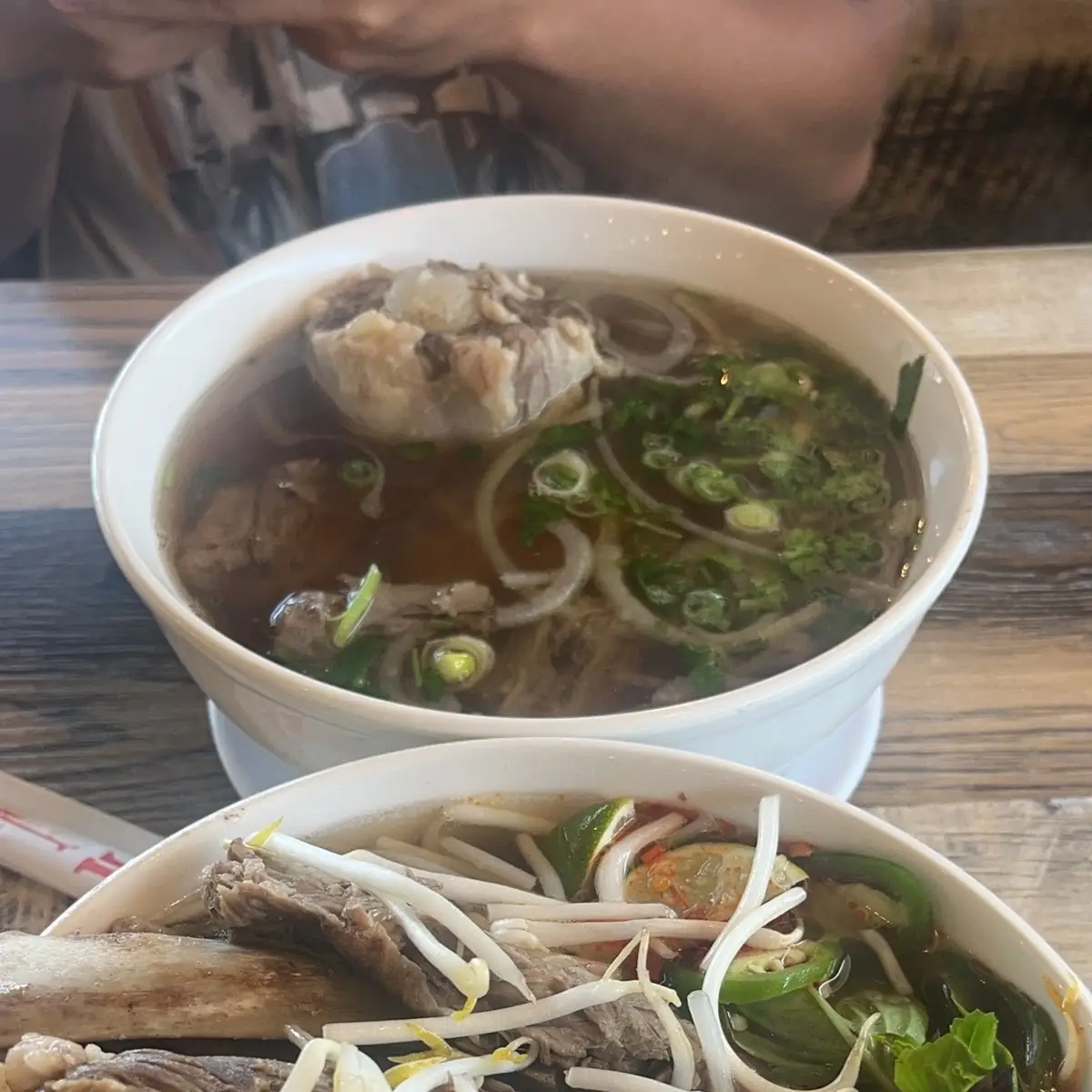 Beef Pho with Bean Sprouts and Lime