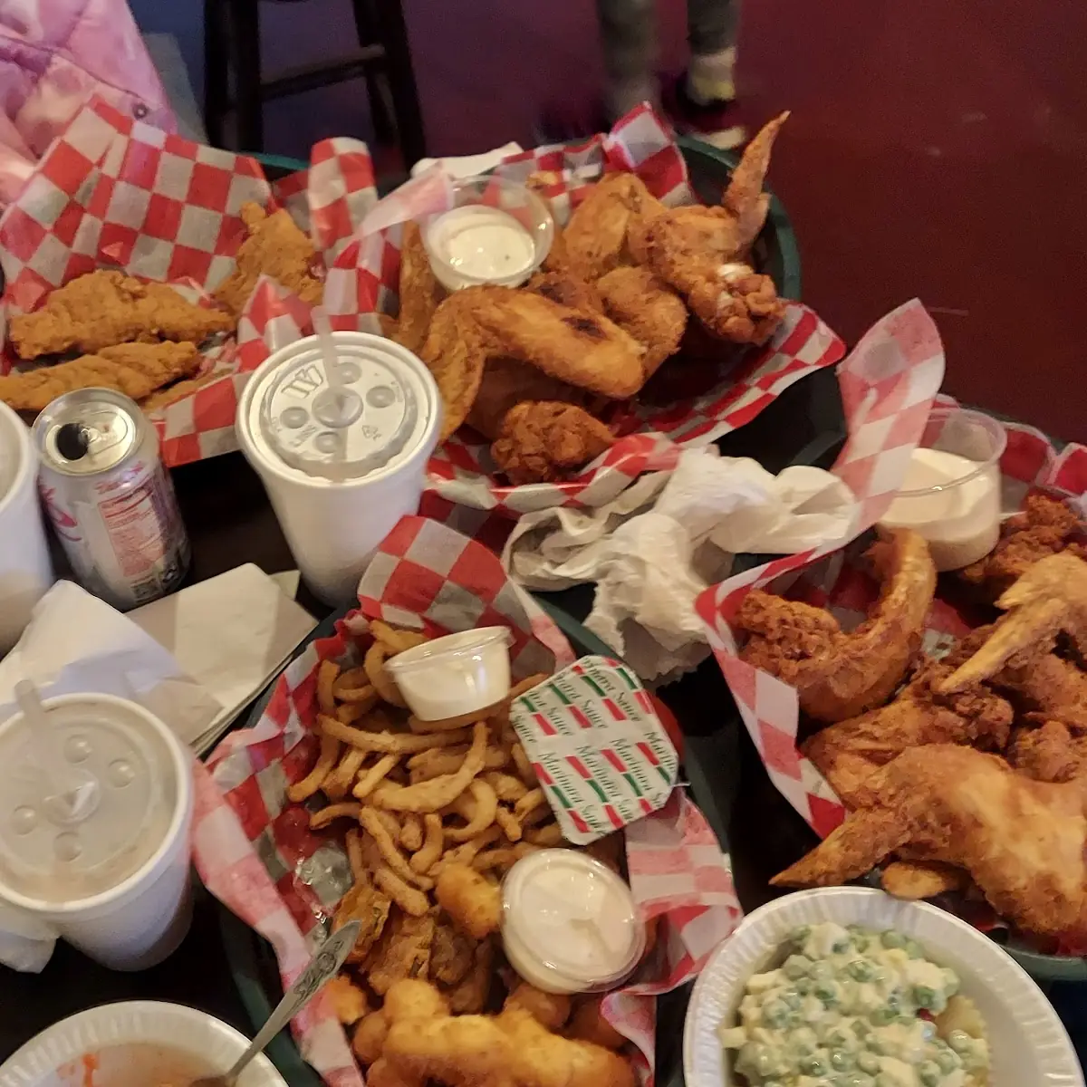 Chicken Tenders Fried Onion Rings Fried Mushrooms