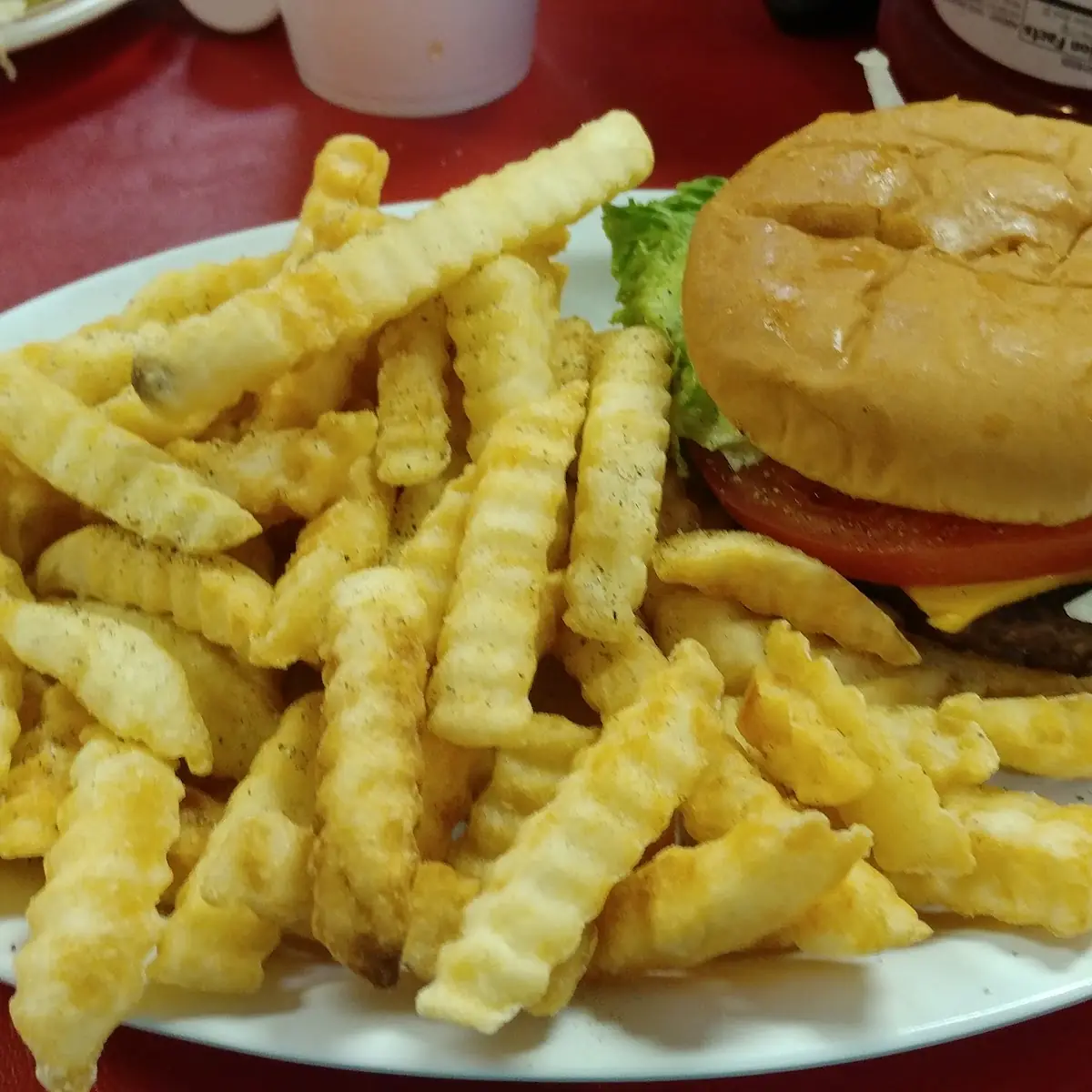 Bob's Grill Cheese Burger with Krinkle Fries
