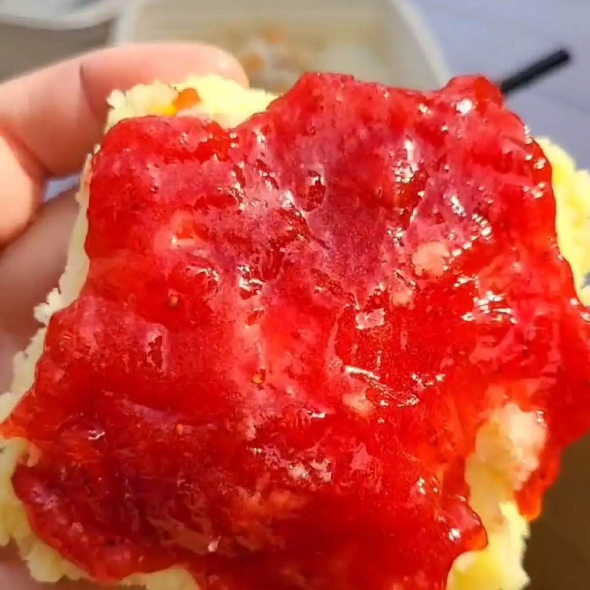 Biscuit with Strawberry Jam
