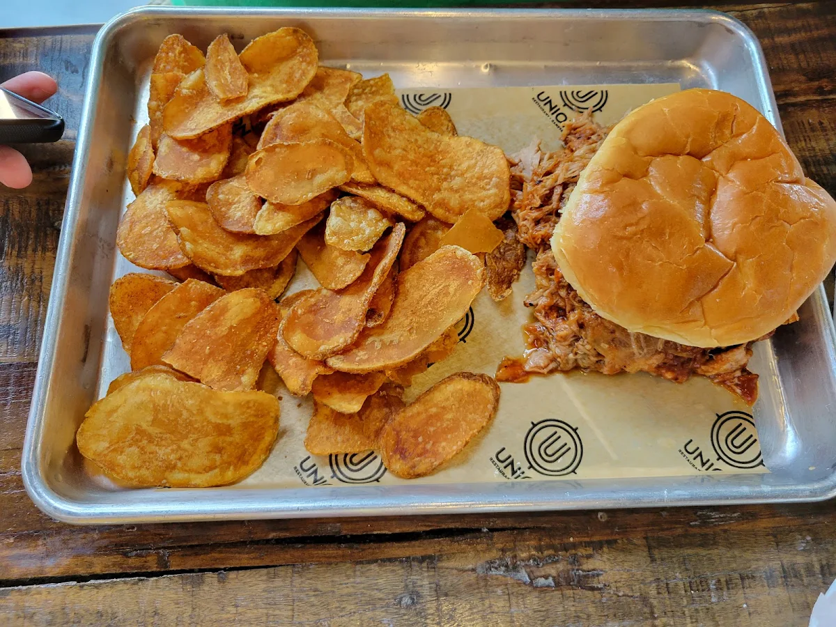 Pulled Pork Sandwich with Chips