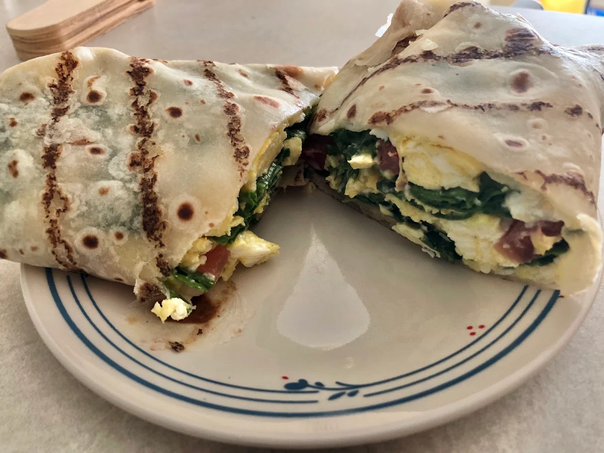 Avocado Scrambled Eggs Wrap