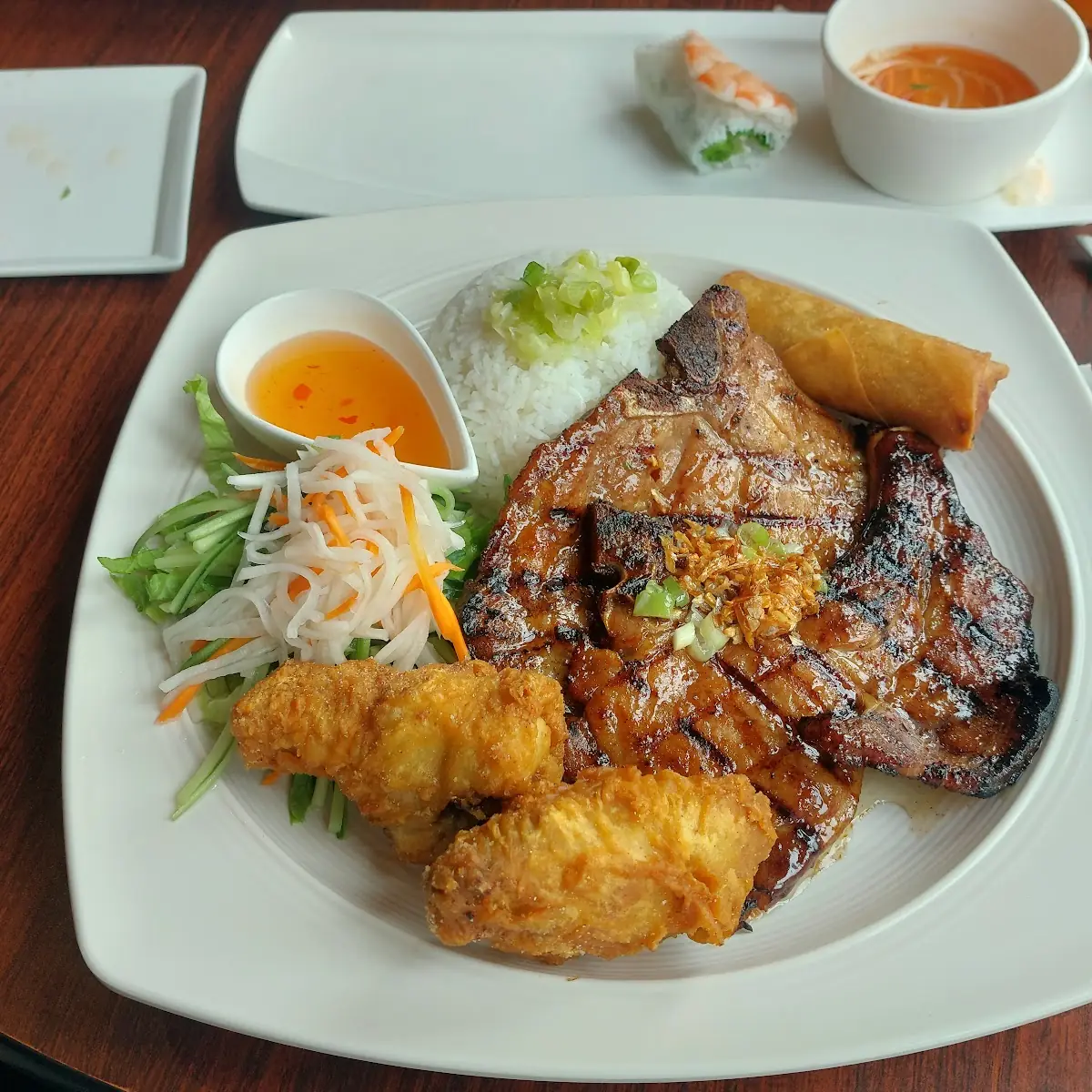 Combo Rice Plate Egg Roll