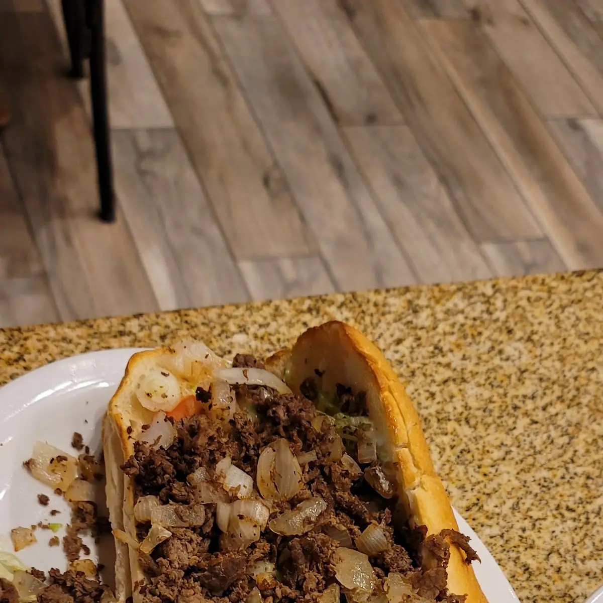 Half a Steak and Cheese Sub