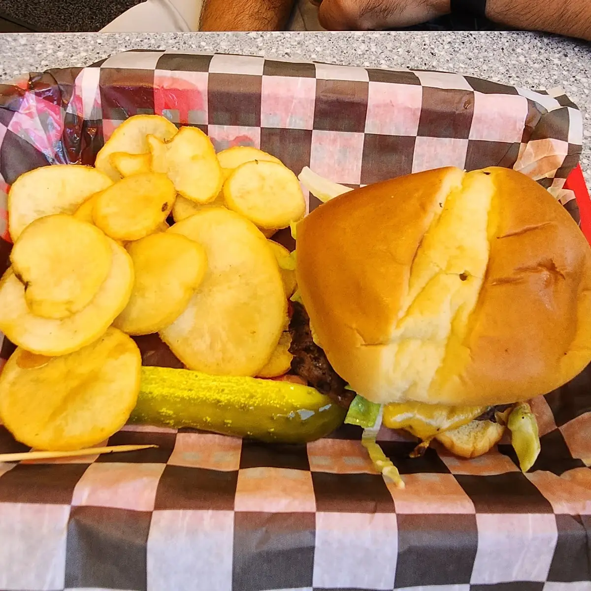 Bacon Cheeseburger and Fries