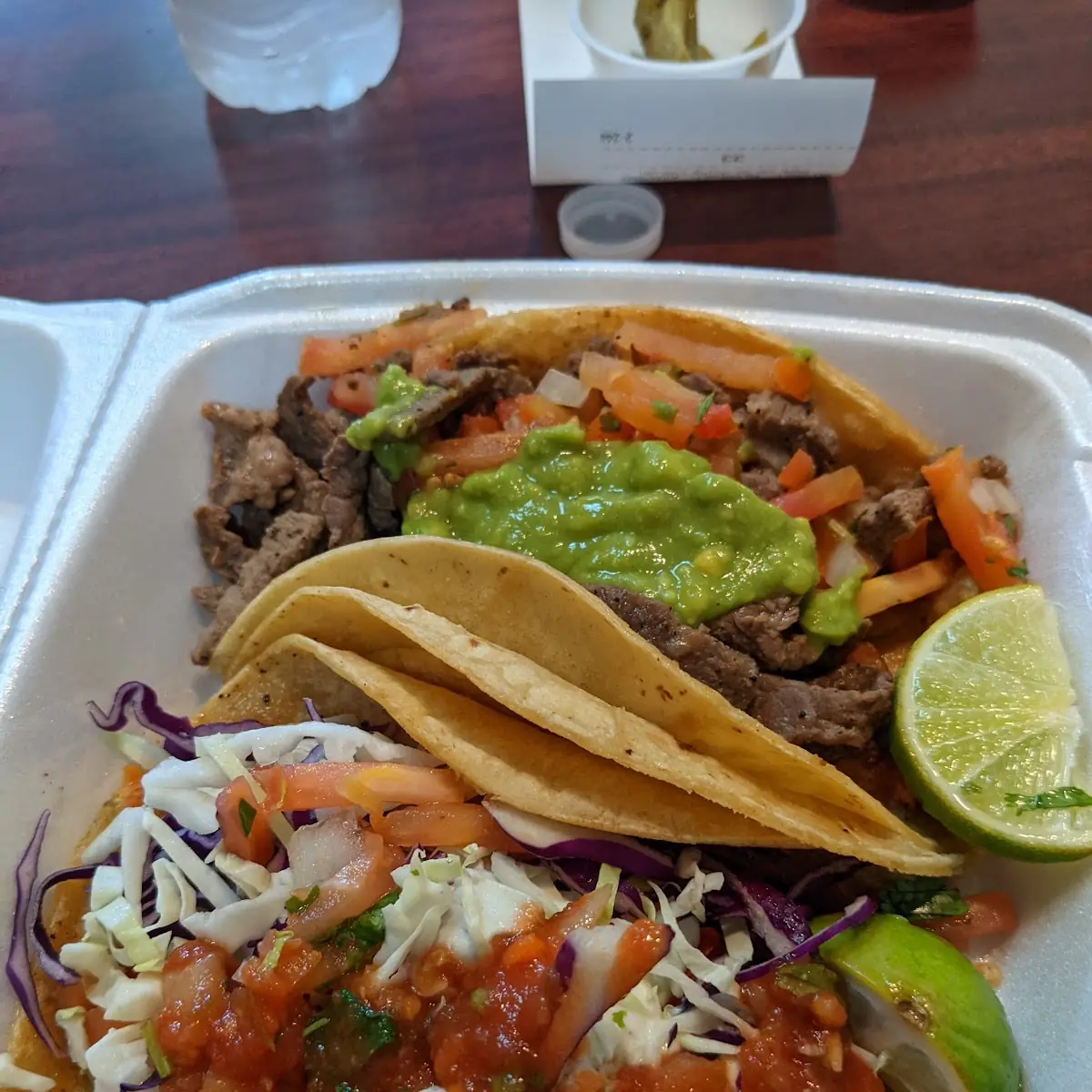 Fish and Carne Asada Taco