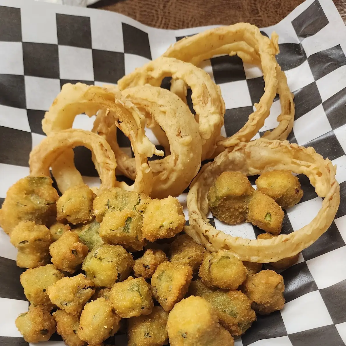 Fried Okra and Onion Rings