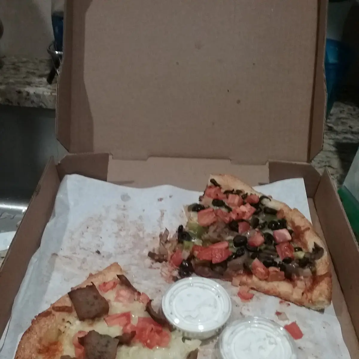 Mediterranean Pizza and Philly Steak Pizza