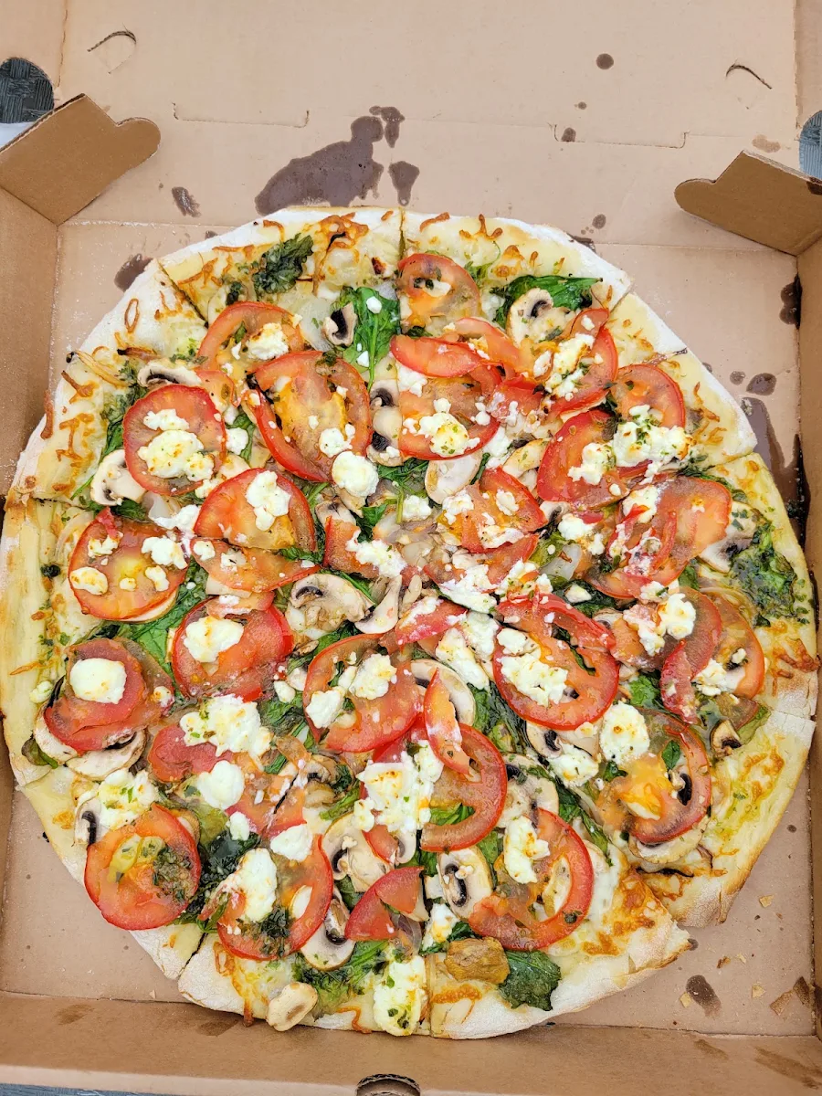 White Sauce Pizza with Goat Cheese, Garage Pizza
