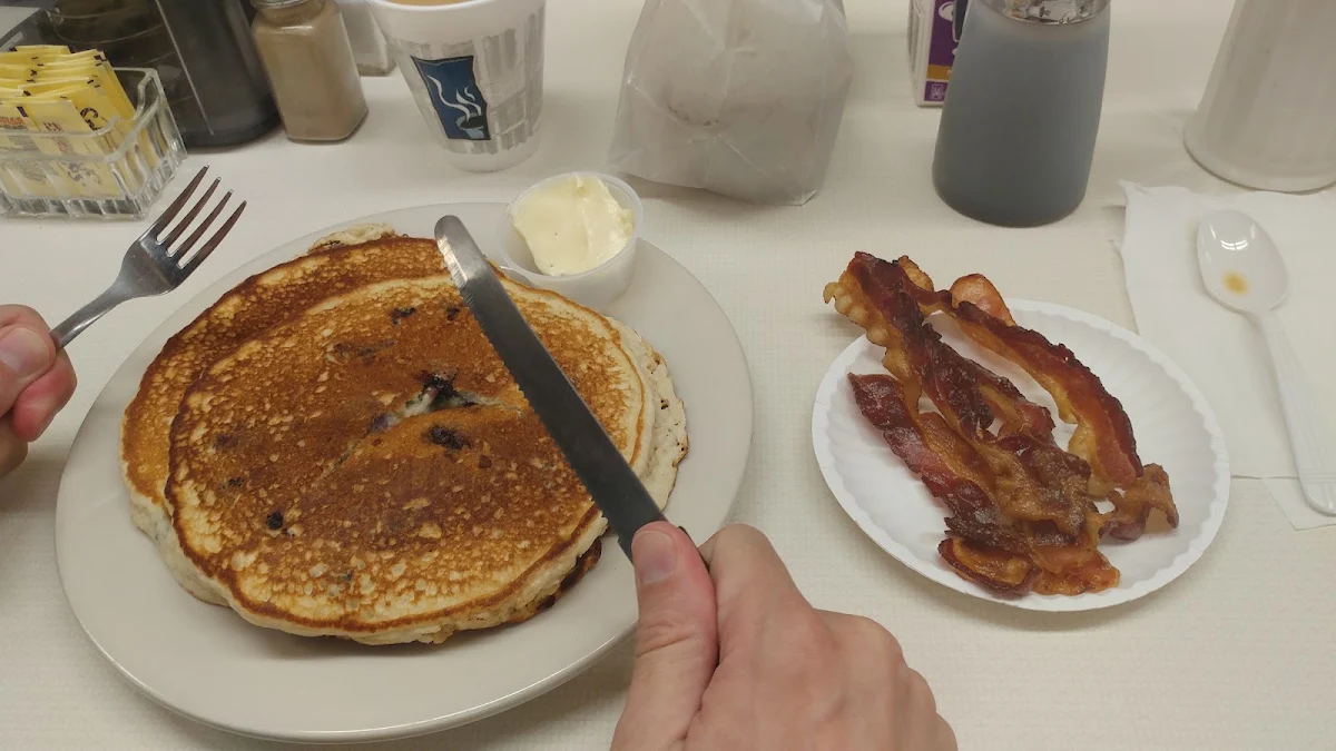 Blueberry Pancakes & Bacon