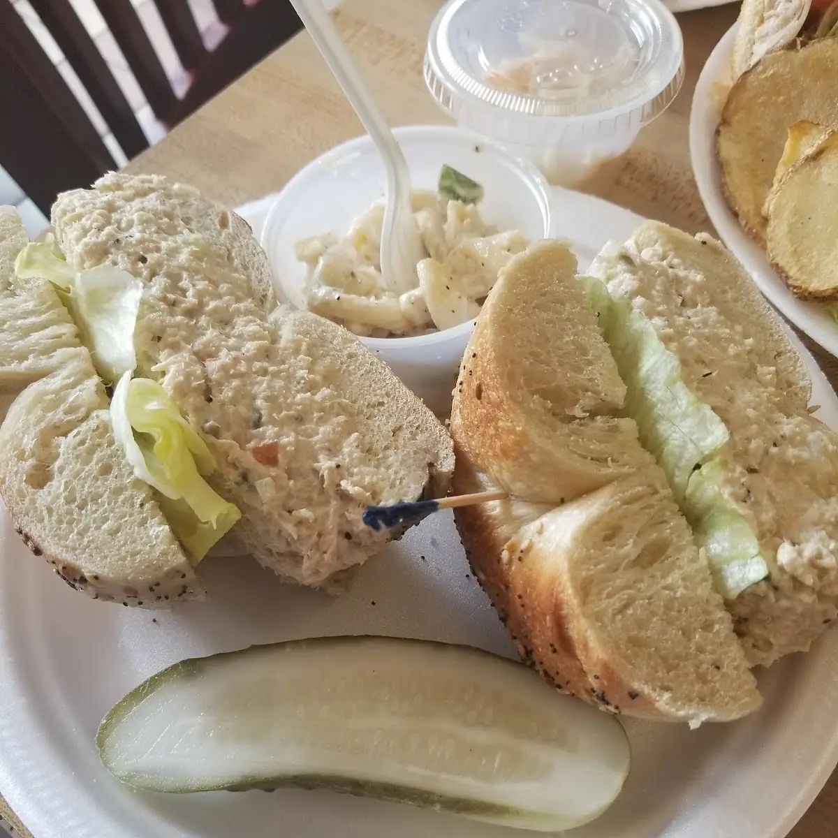 Tuna Fish on Everything Bagel