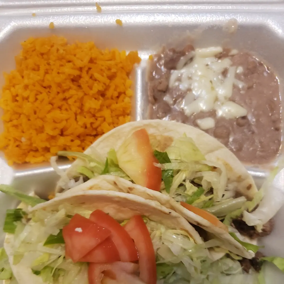 Tacos with Rice & Beans