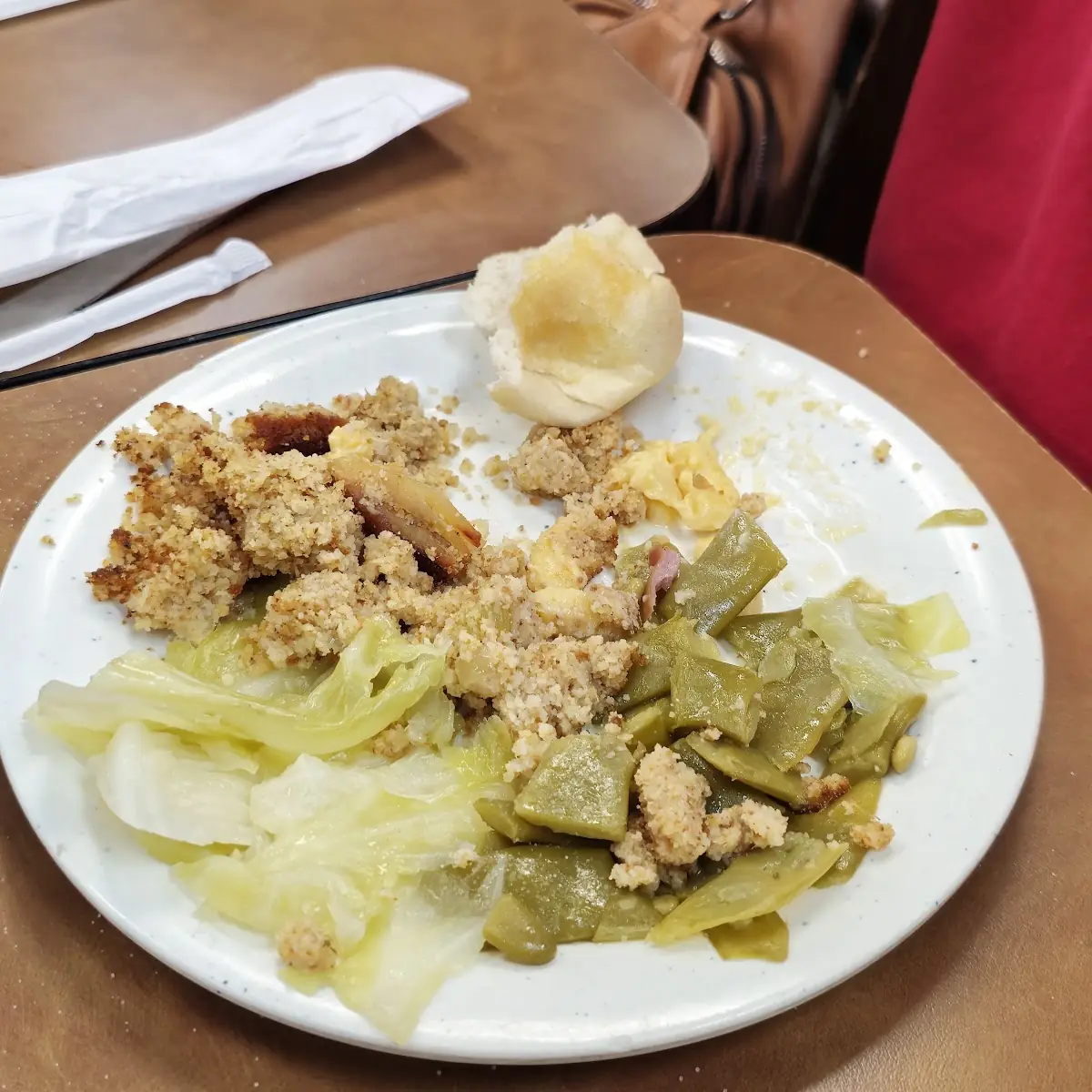 Green Beans Stuffing and Cabbage