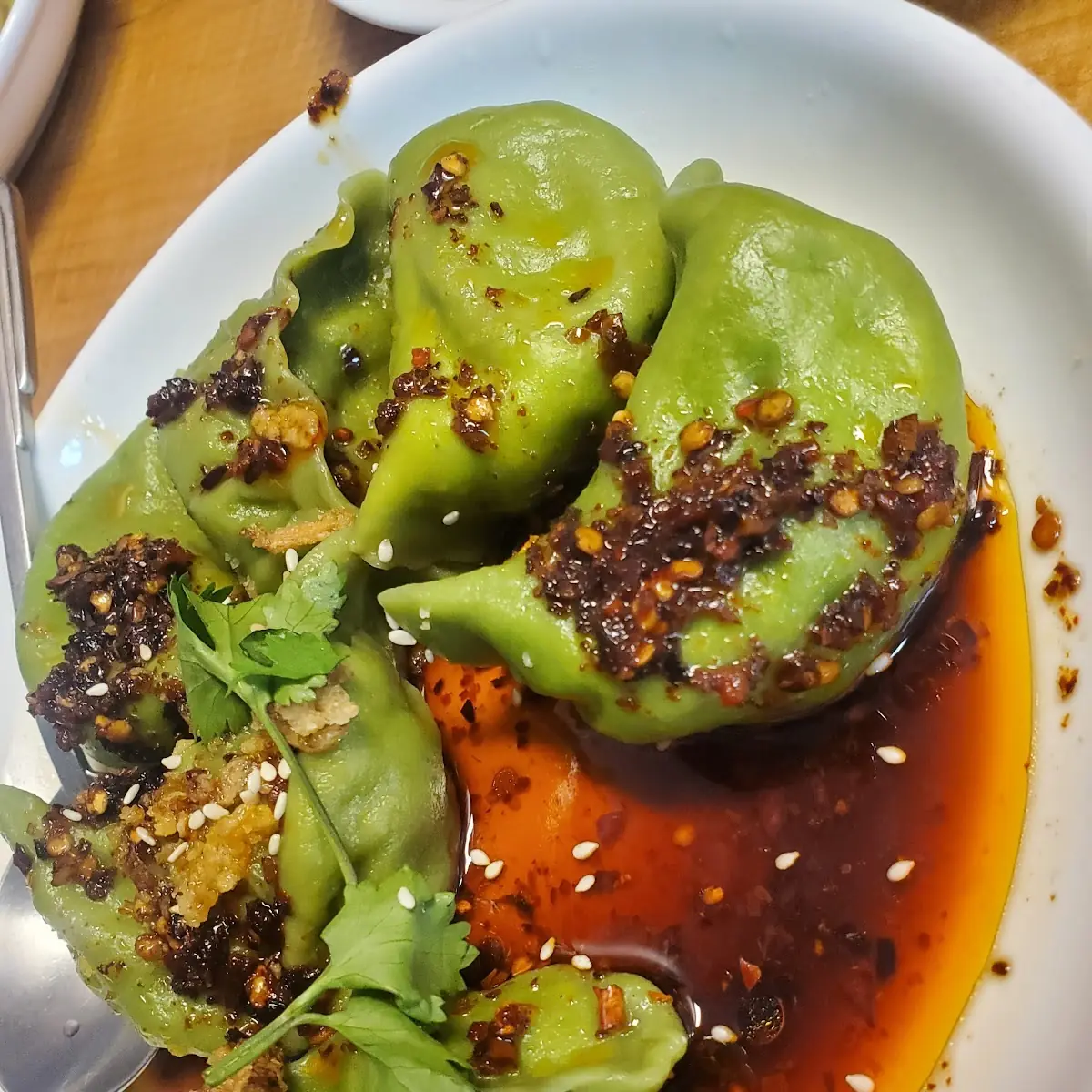 Spinach Won Tons