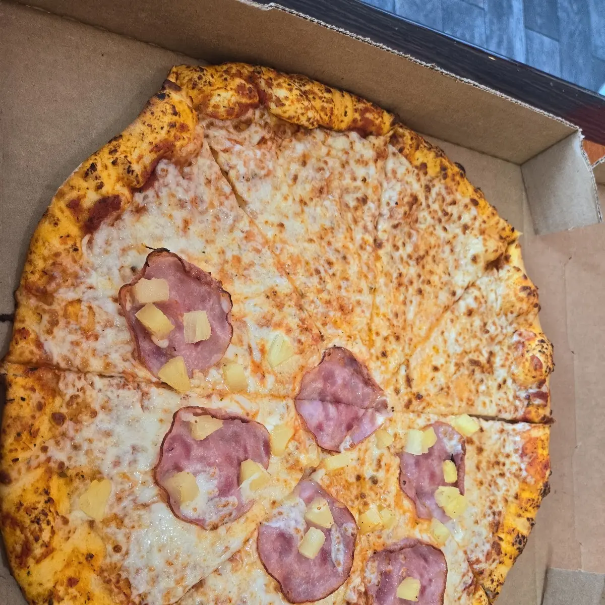 Half Hawaii Half Cheese Pizza
