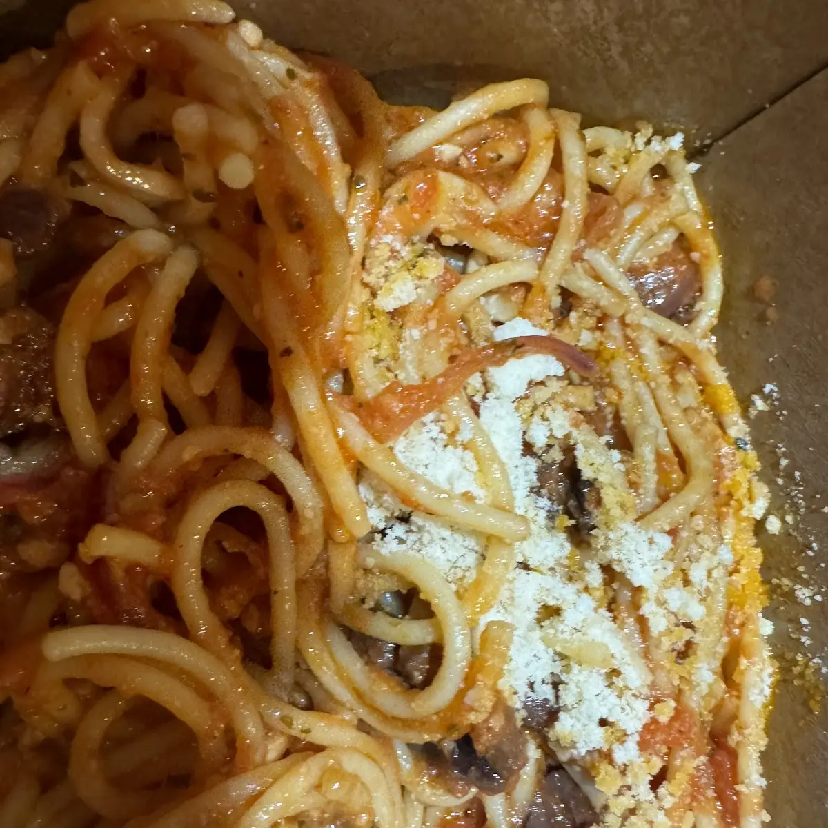 Spaghetti with Garlic Bread