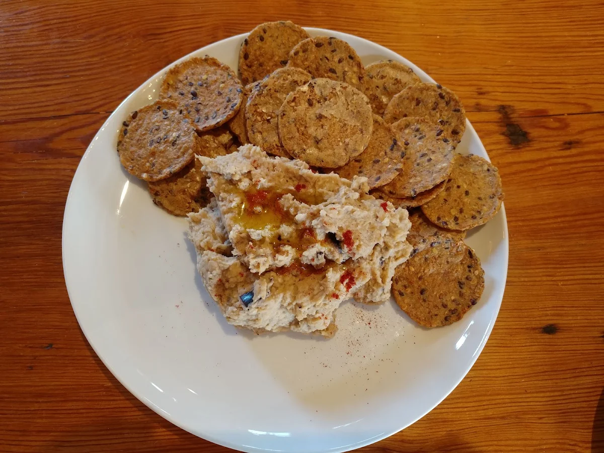 Hummus and Mary Jane Crackers