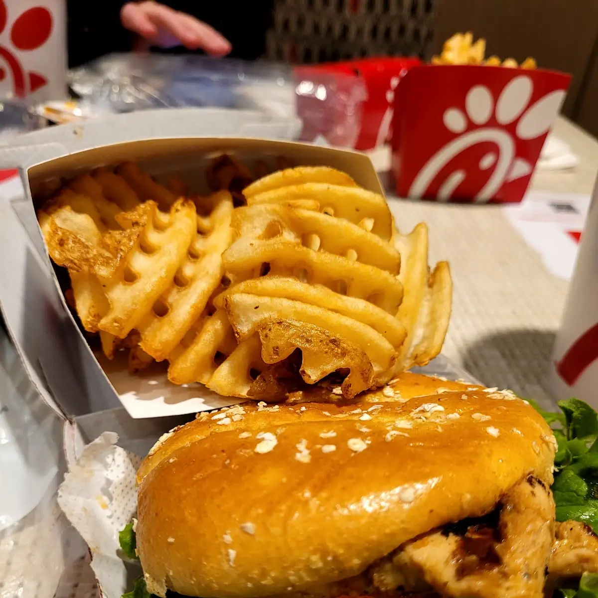 Cheeseburger with Waffle Fries
