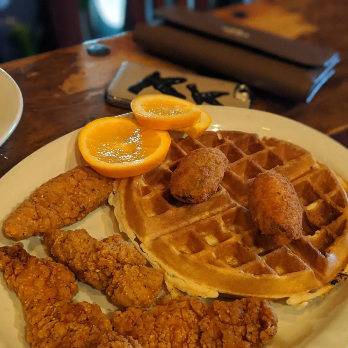 Waffle Chicken & Poppers