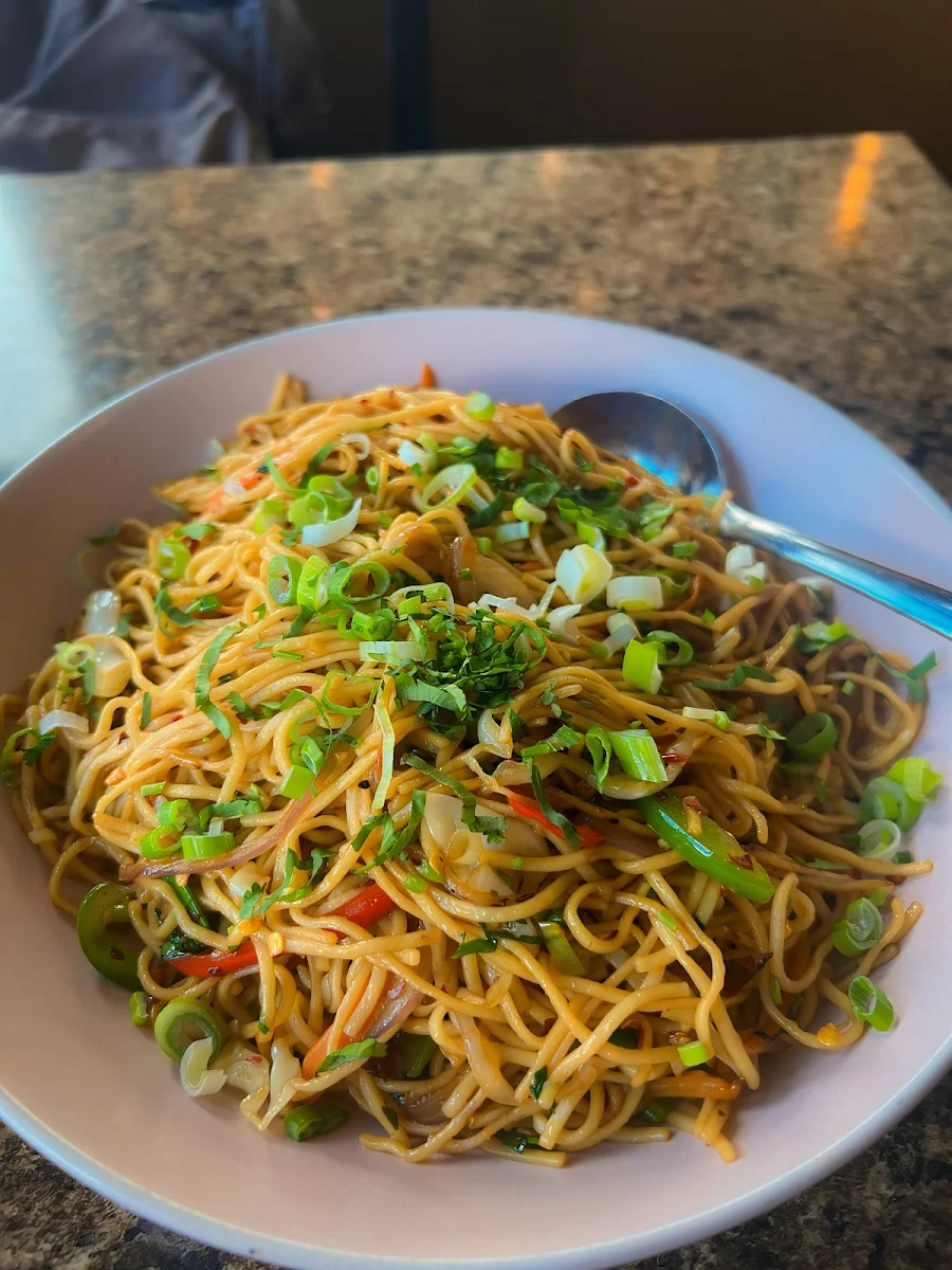 Chicken Hakka Noodles, Zyka Elevated Indian Restaurant Banff