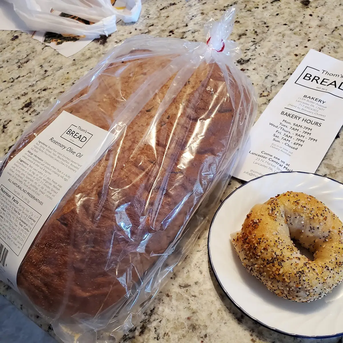 Rosemary Bread and Everything Bagel