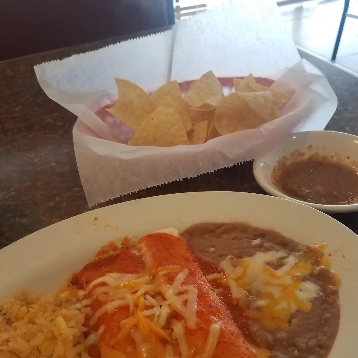Special 5 Cheese Enchilada Plate