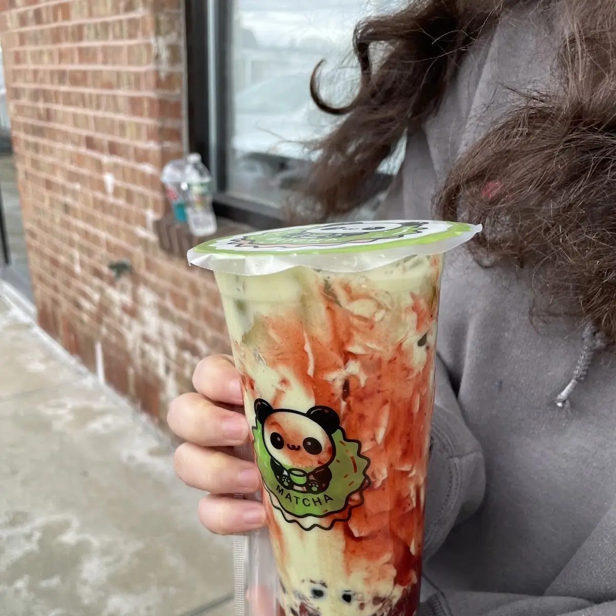 Strawberry Matcha Milk Tea