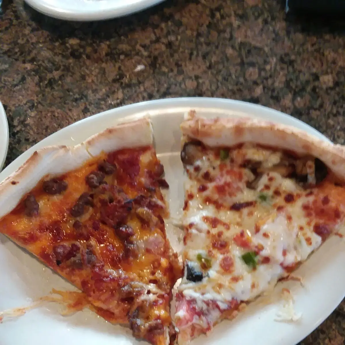 Hamburger Pizza and Deluxe Pizza