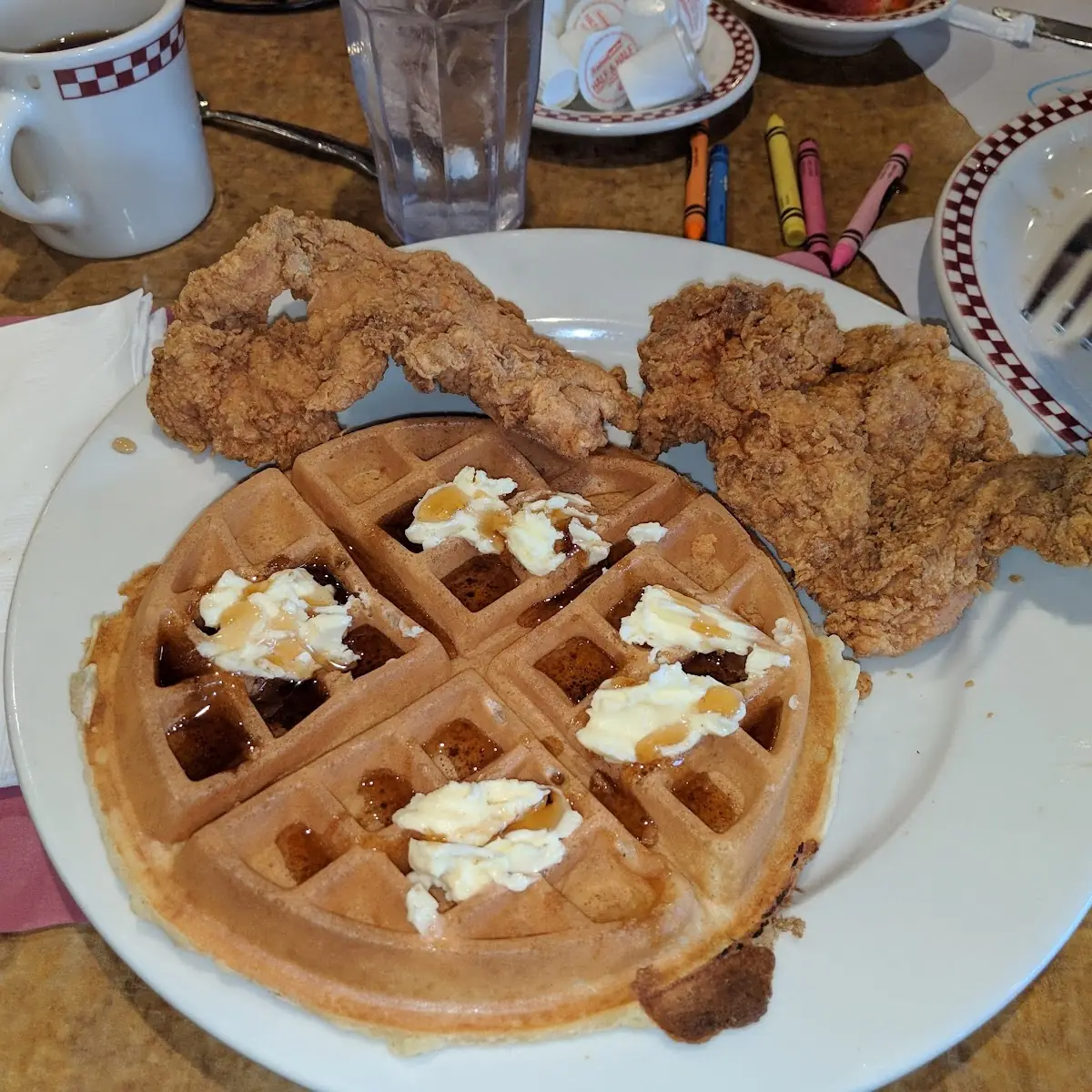 Chicken and Waffles at Andrews Diner