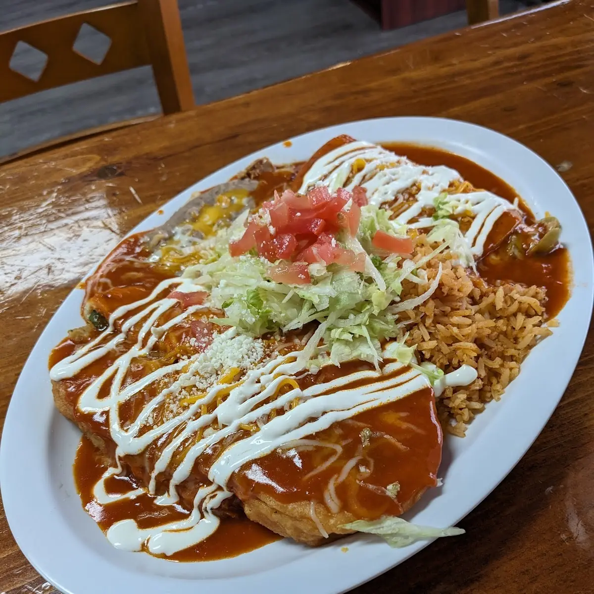 Cheese Enchiladas & Tostada