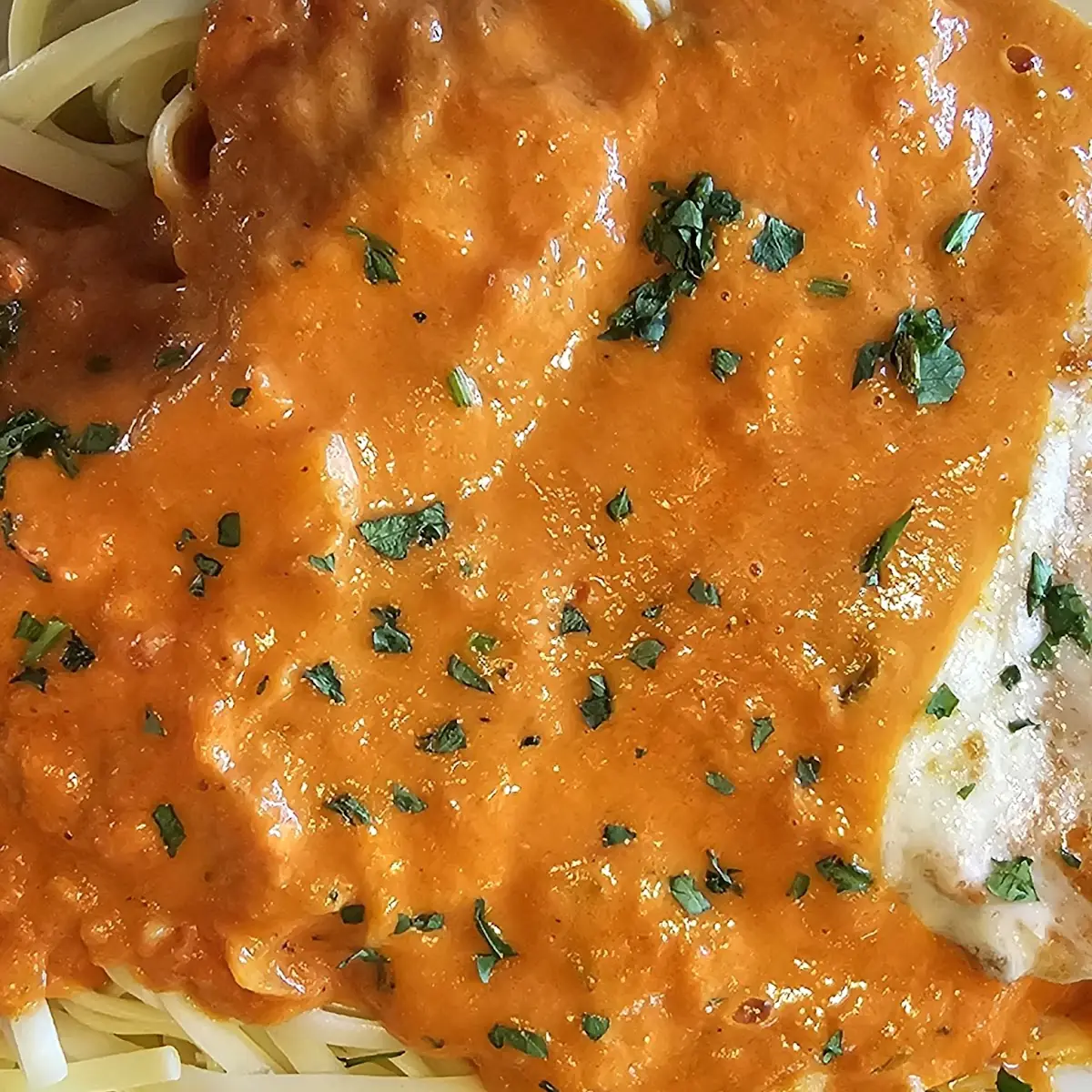 Chicken Parmigiana with Vodka Sauce