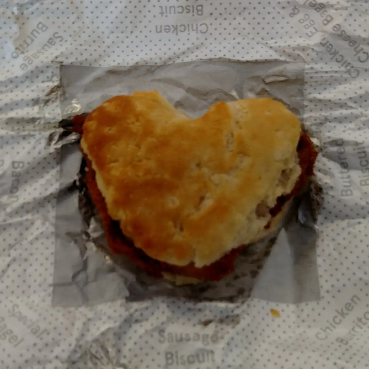 Heart Shaped Chicken and Biscuit