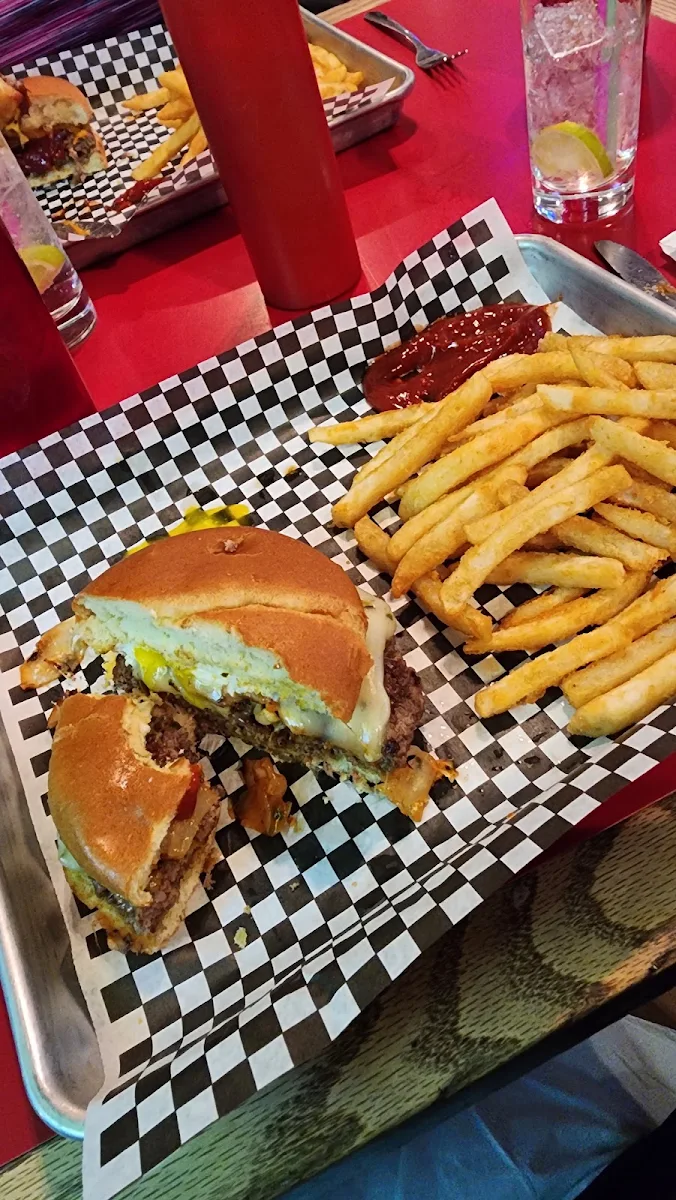 Kimchi Burger and Fries
