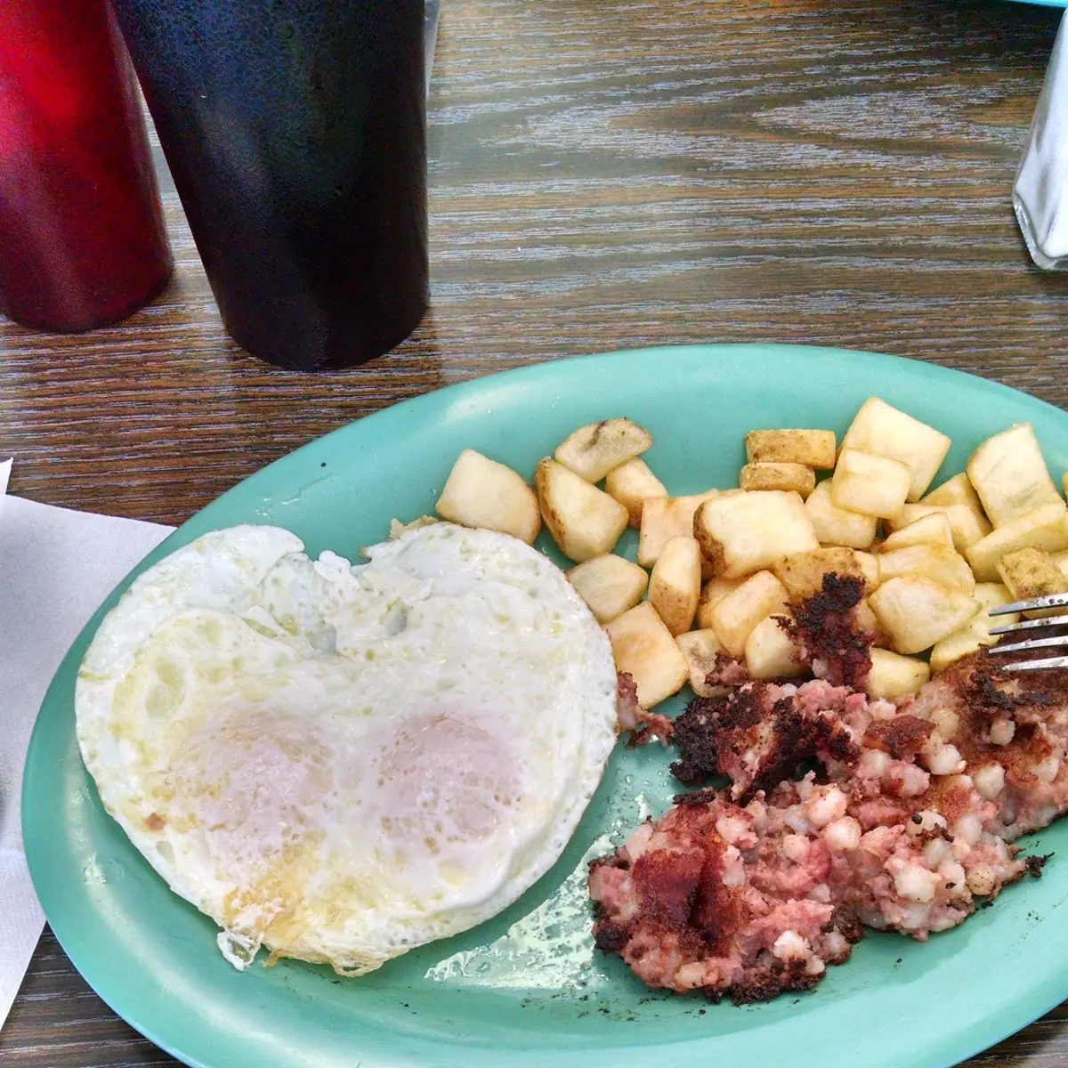 Corn Beef Hash and Eggs and Home Fries