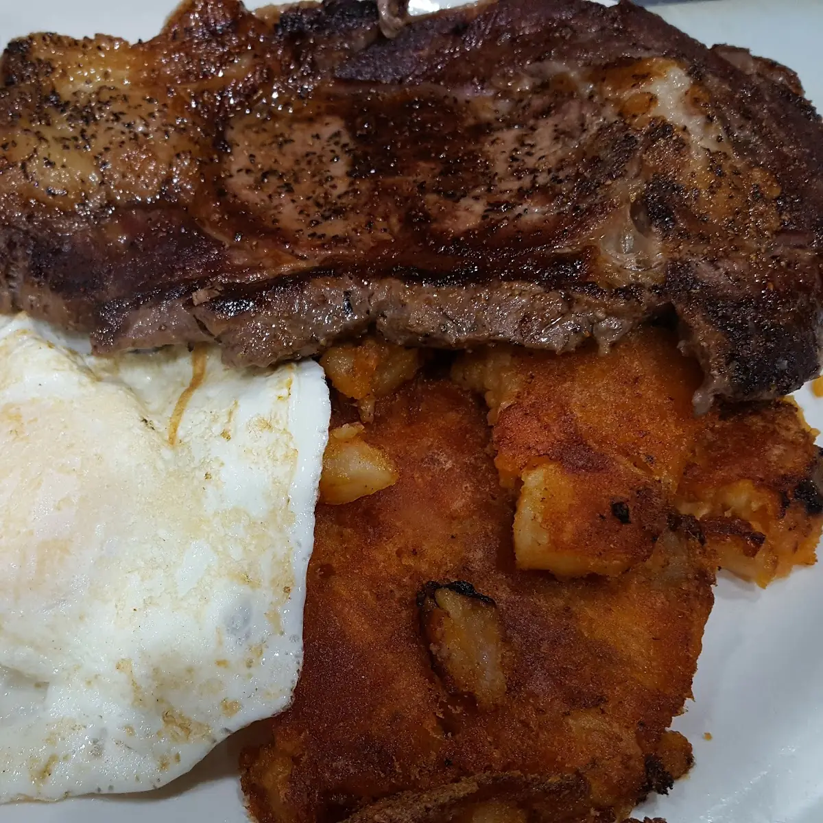 Rib Eye Steak Platter with Eggs