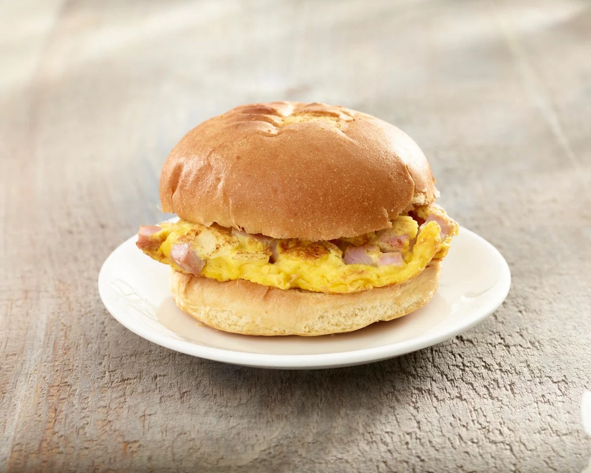 Three Eggs with Peameal Style Bacon, Sunset Grill