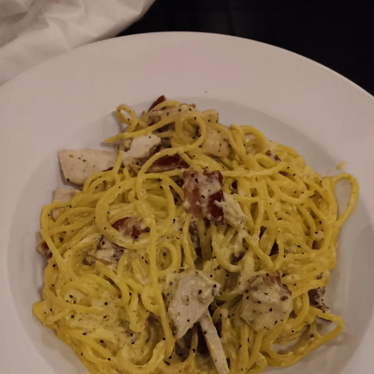 Spaghettini Carbonara, Paliotti's Italian Restaurant