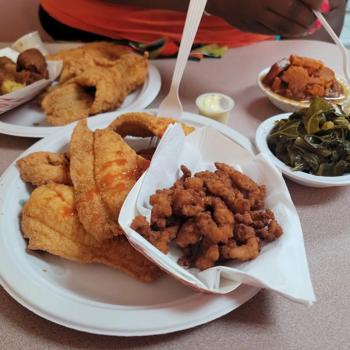 Flounder Dinner and a Catfish Dinner
