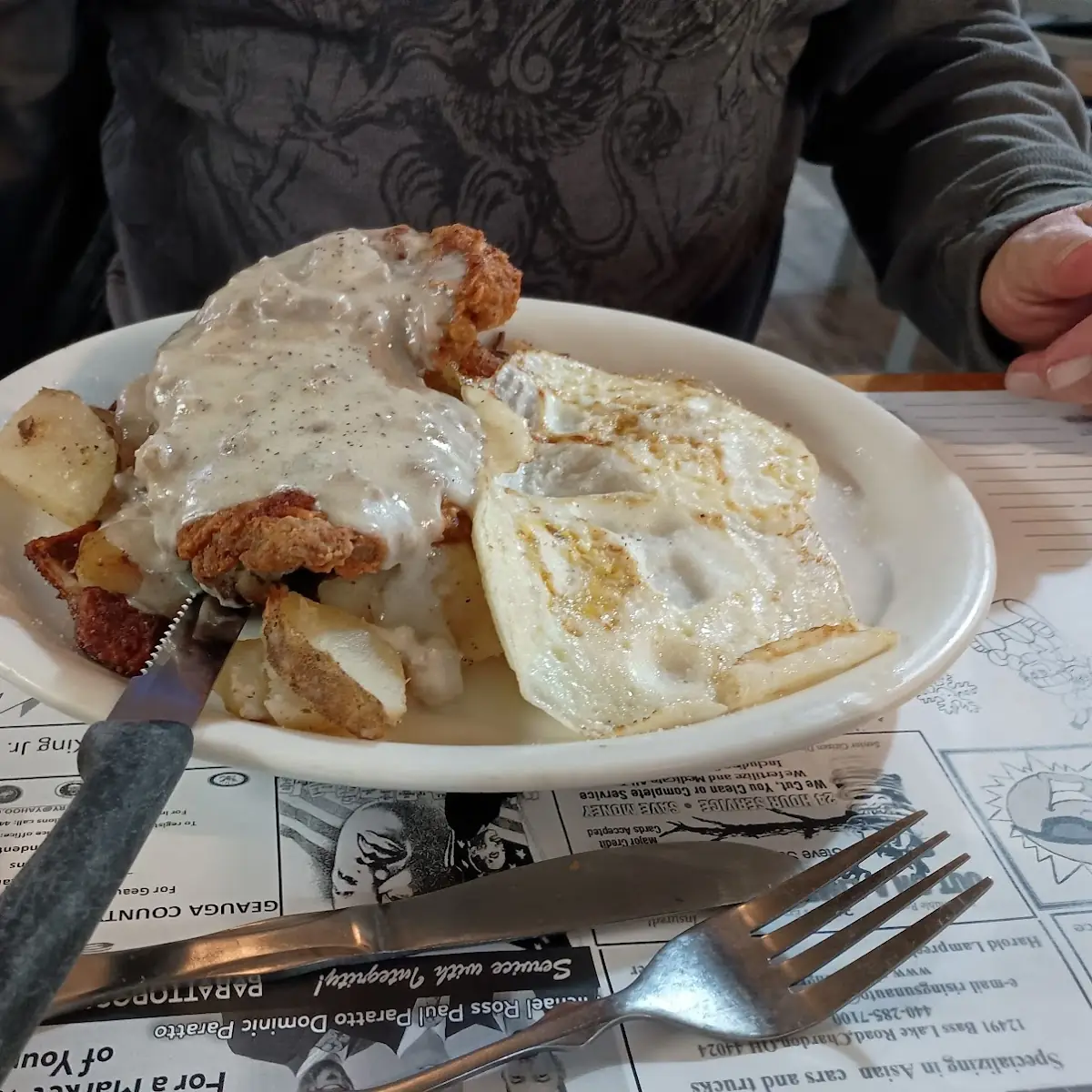 Country Fried Steak and Eggs