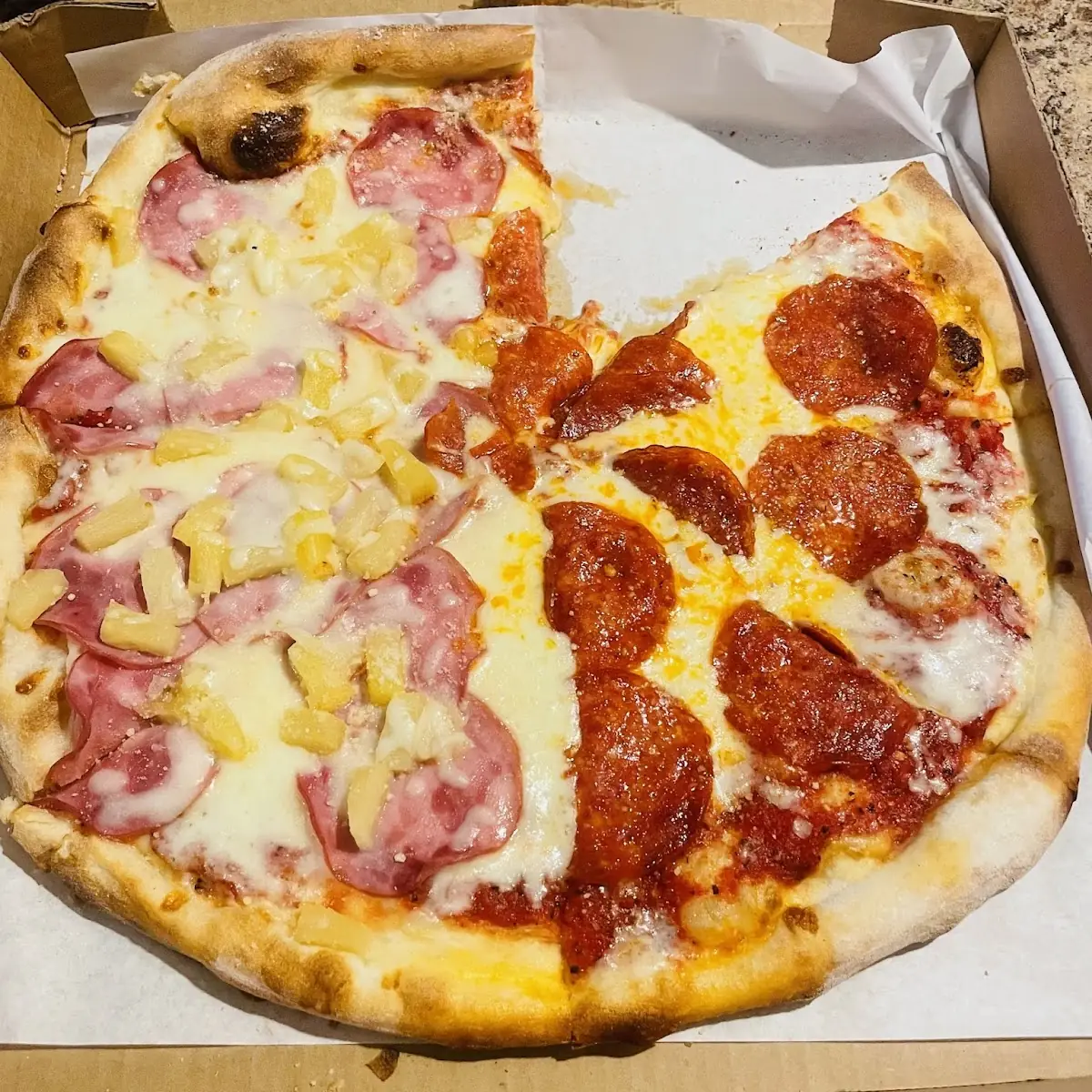 1 2 Hawaiian Pizza 1 2 Pepperoni