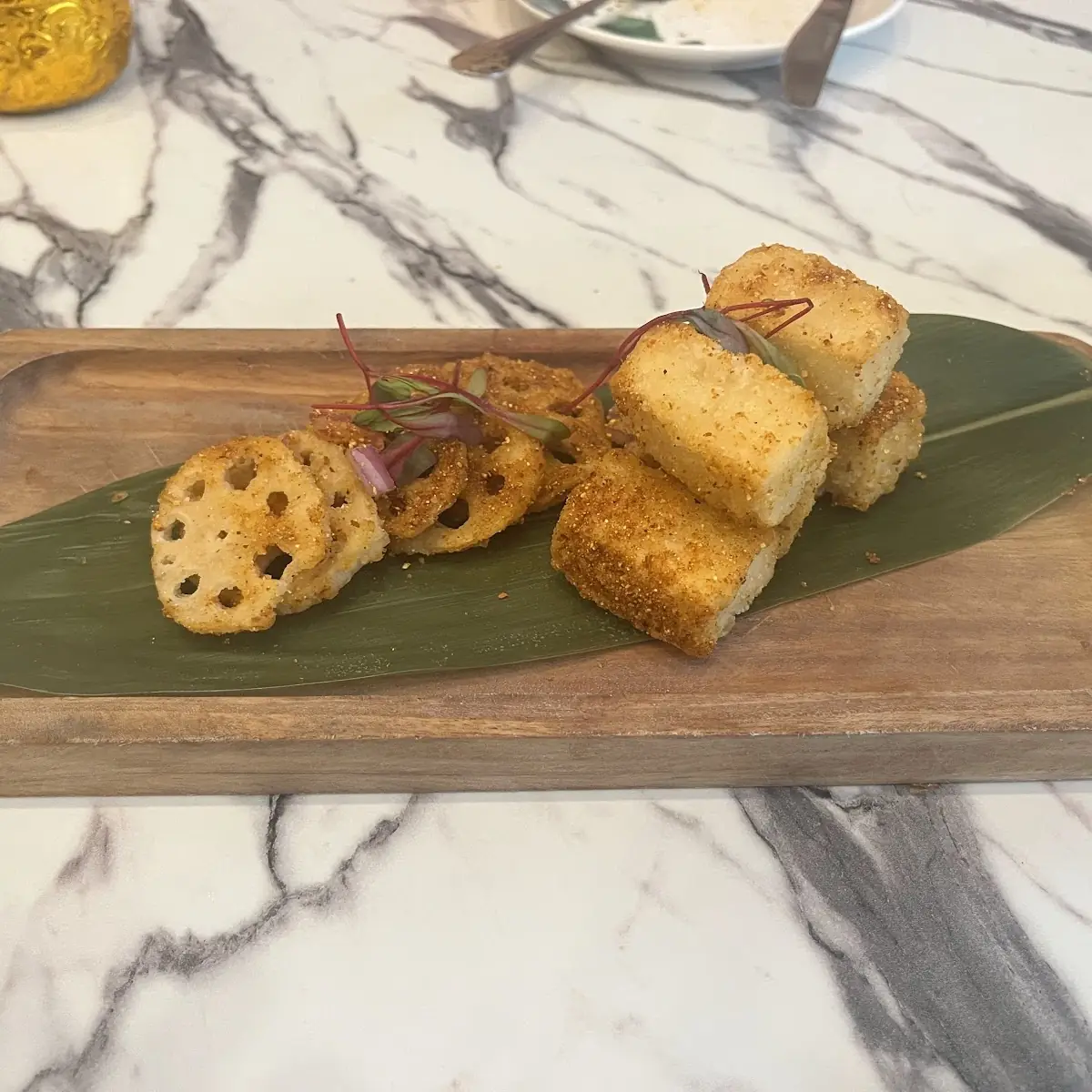 Fried Tofu and Lotus Root
