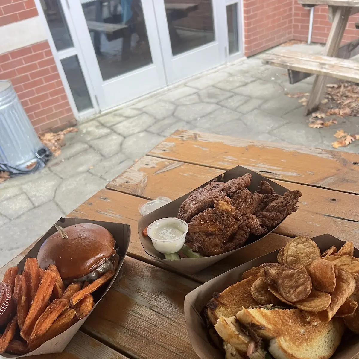 Burger with Sweet Potato Fries