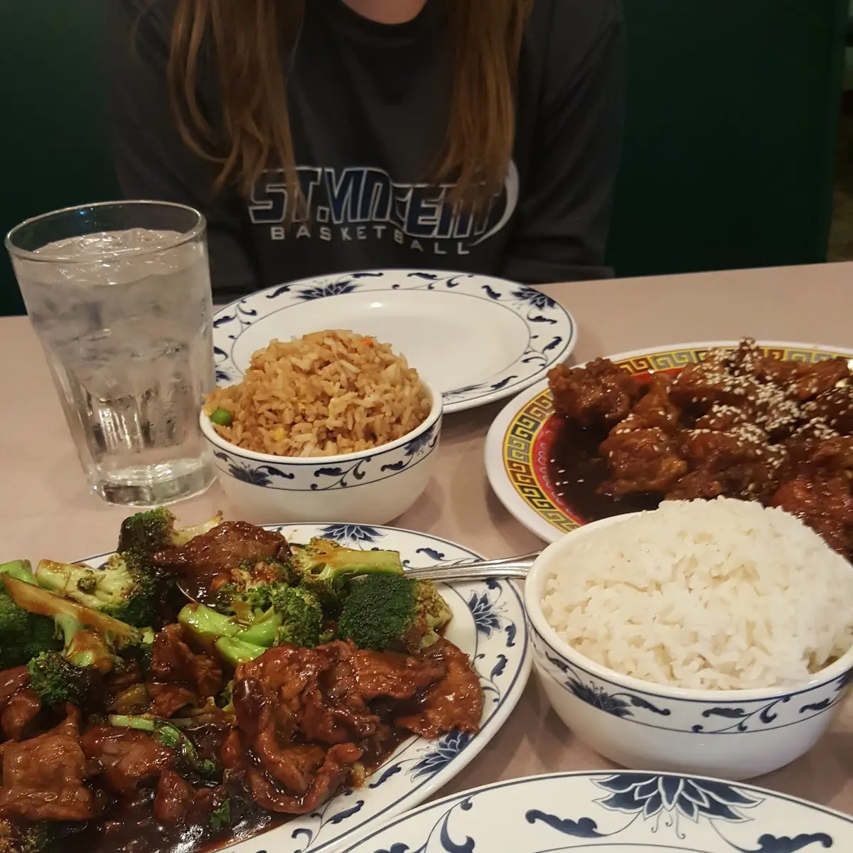 Beef Broccoli and Sesame Chicken