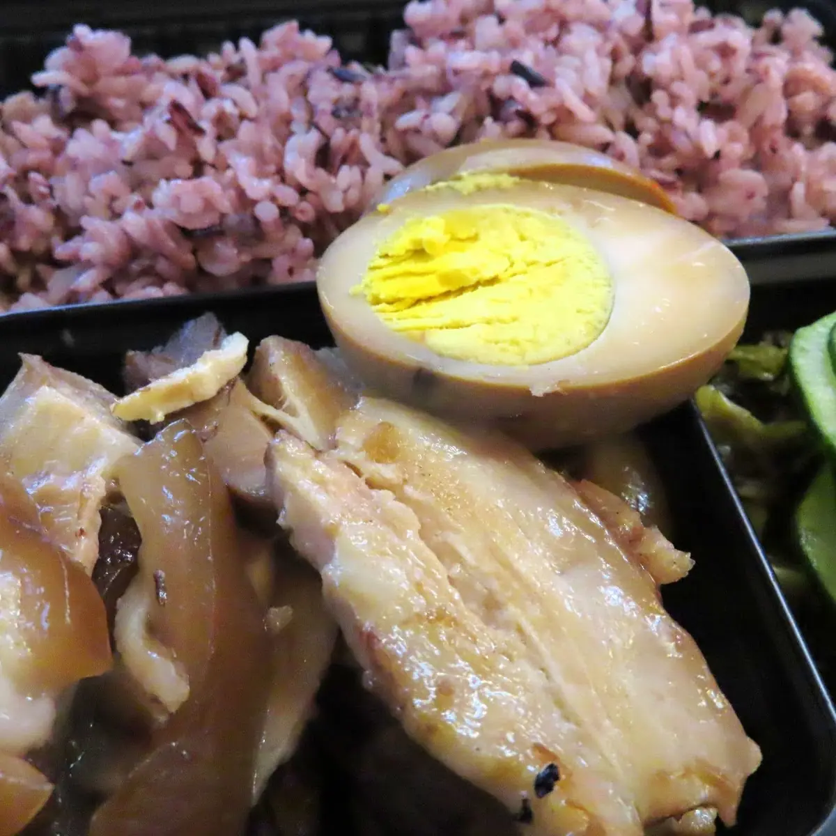 Braised Pork with Purple Rice