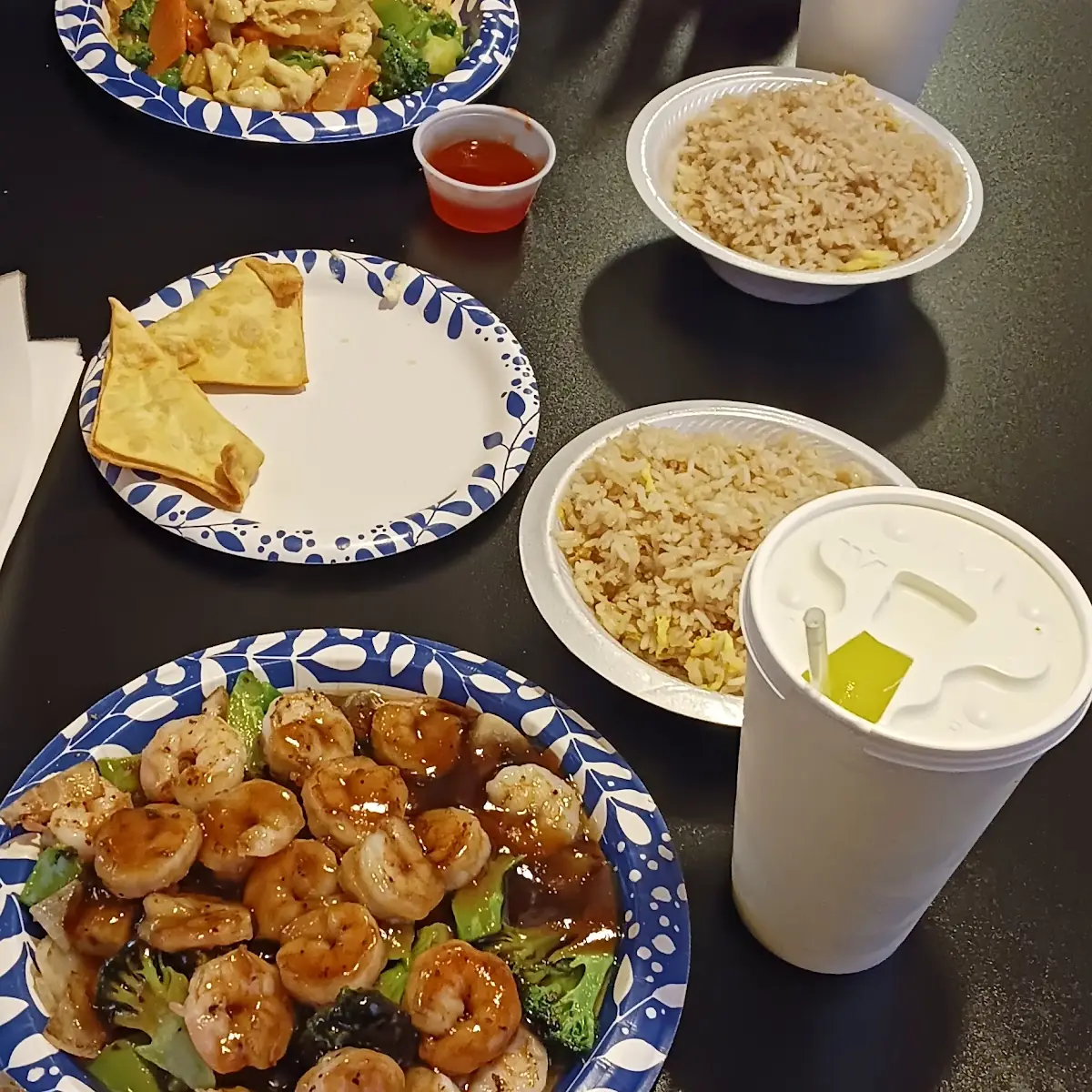 Steamed Rice and Shrimp