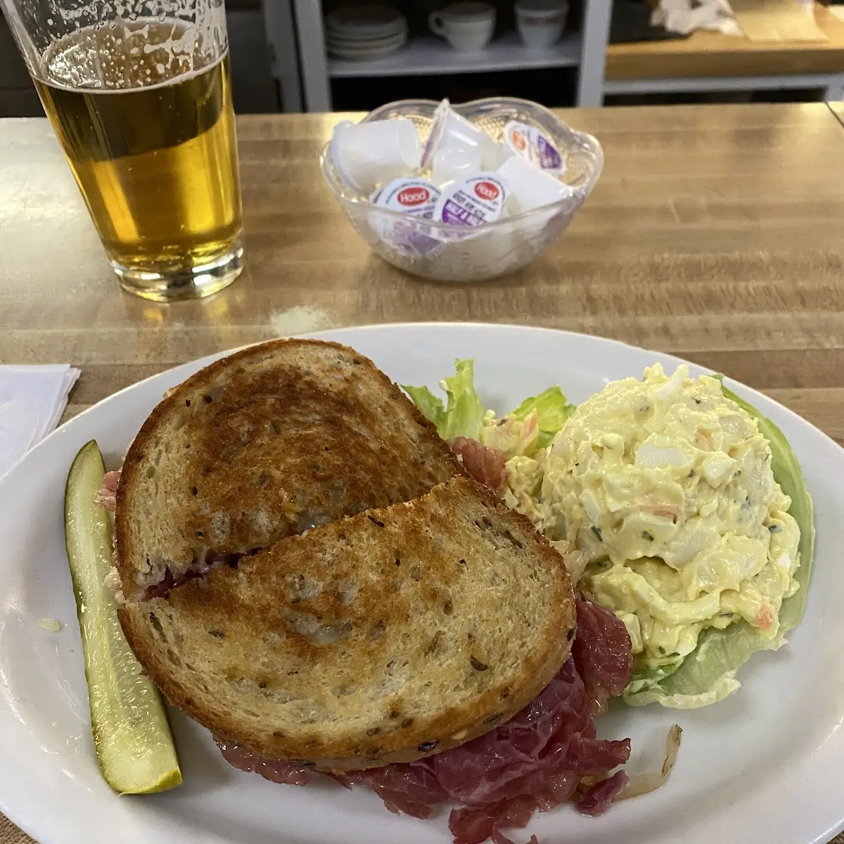 Reuben & Potato Salad w Egg