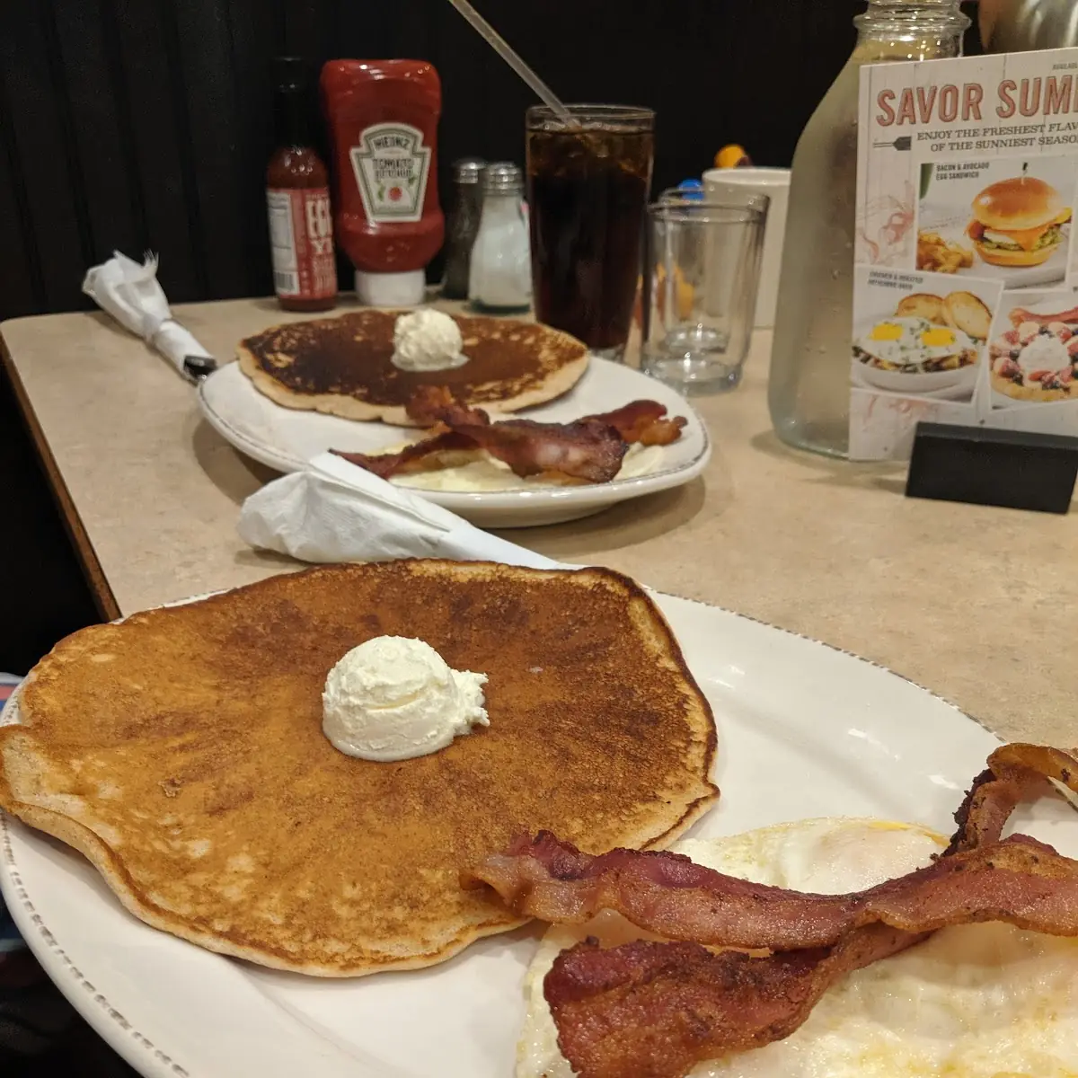 Gluetin Free Pancake Turkey Sausage & Eggs